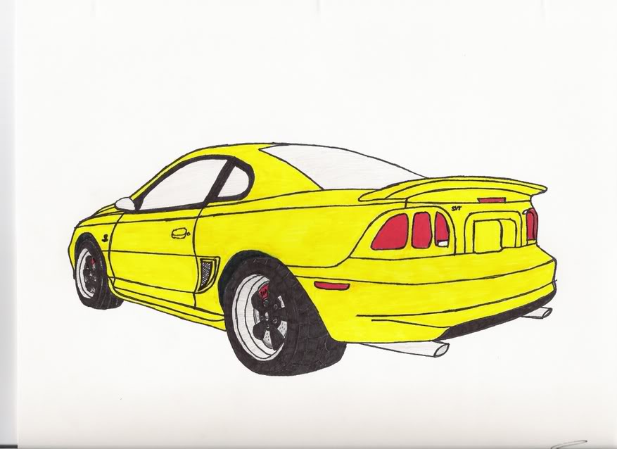 pics of some car drawings i made | Mustang Forums at StangNet