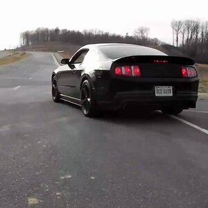 2010 Mustang GT Takeoff With Pype Bomb Exhaust Spinning through 1st and 2nd Gears