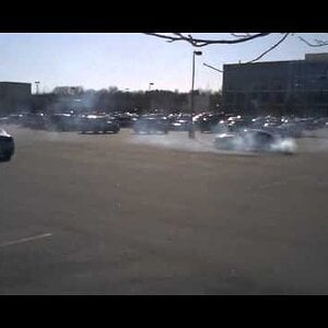G35 and supercharged mustang GT double donuts