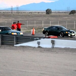 Supercharged 2002 Mustang GT vs Fox Mustang Drag Racing.mp4