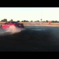 Mustang GT burning out - YouTube