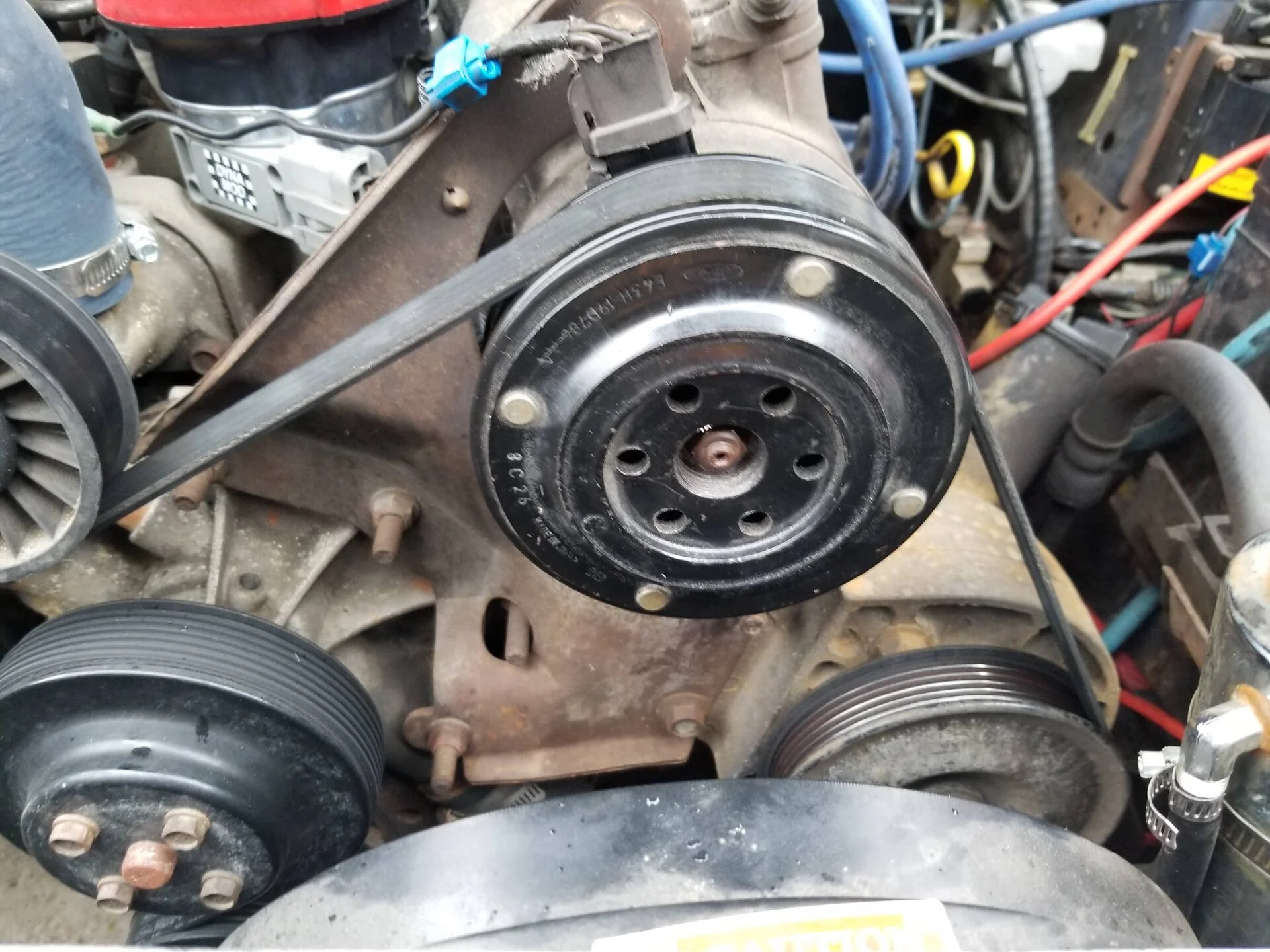 32-New AC clutch installed.webp