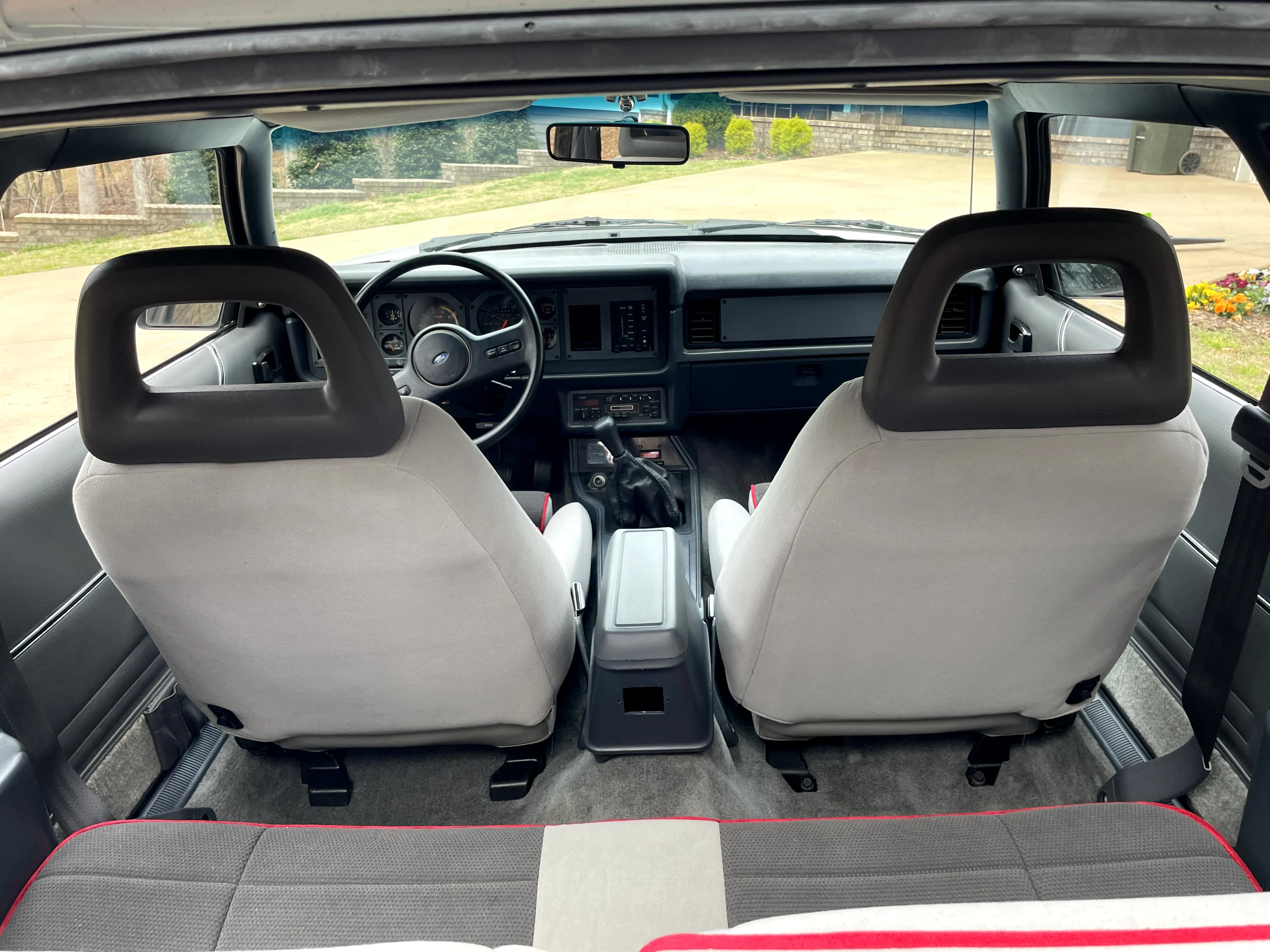 New interior, gray from red