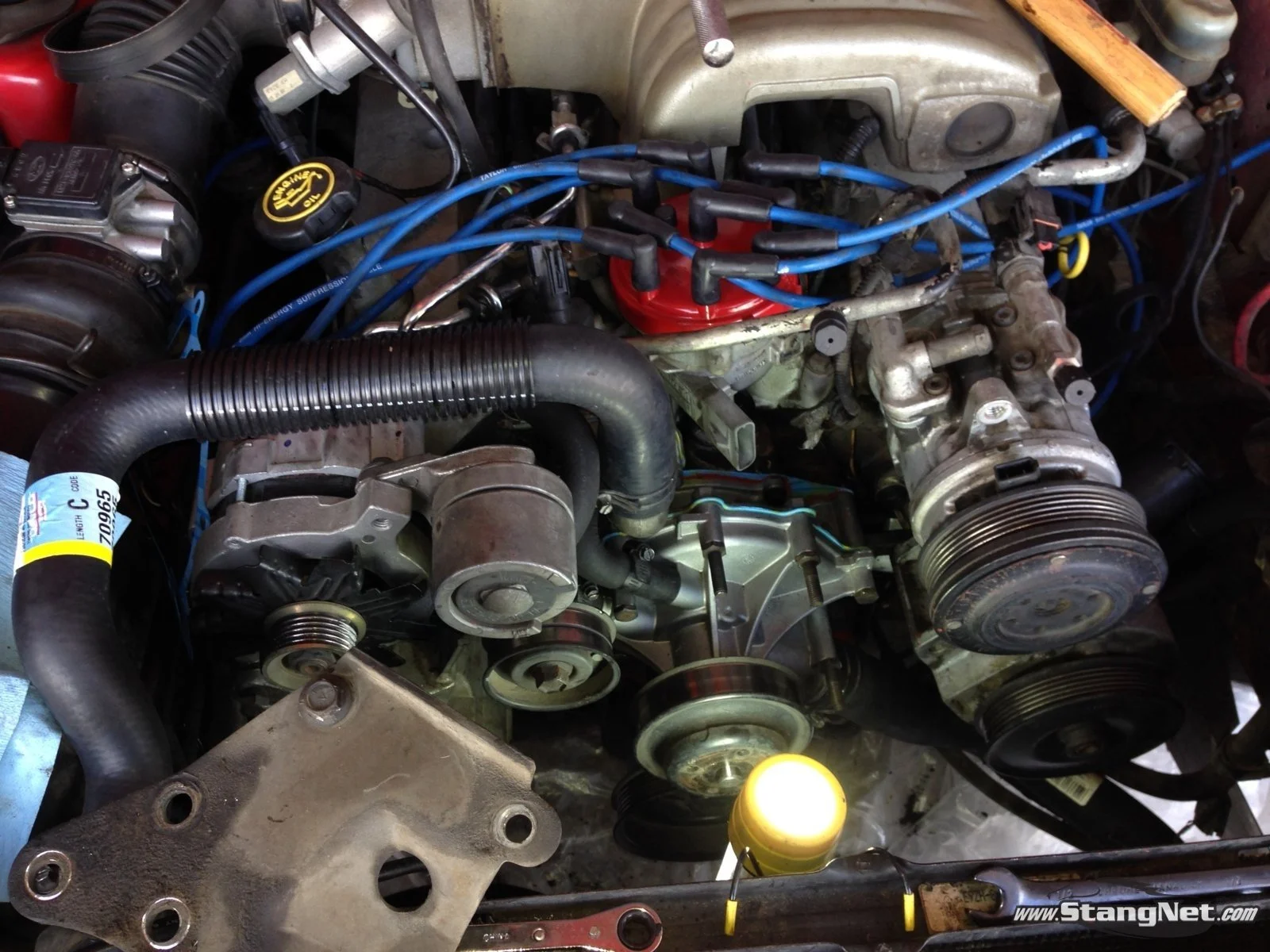 Putting in new water pump p3