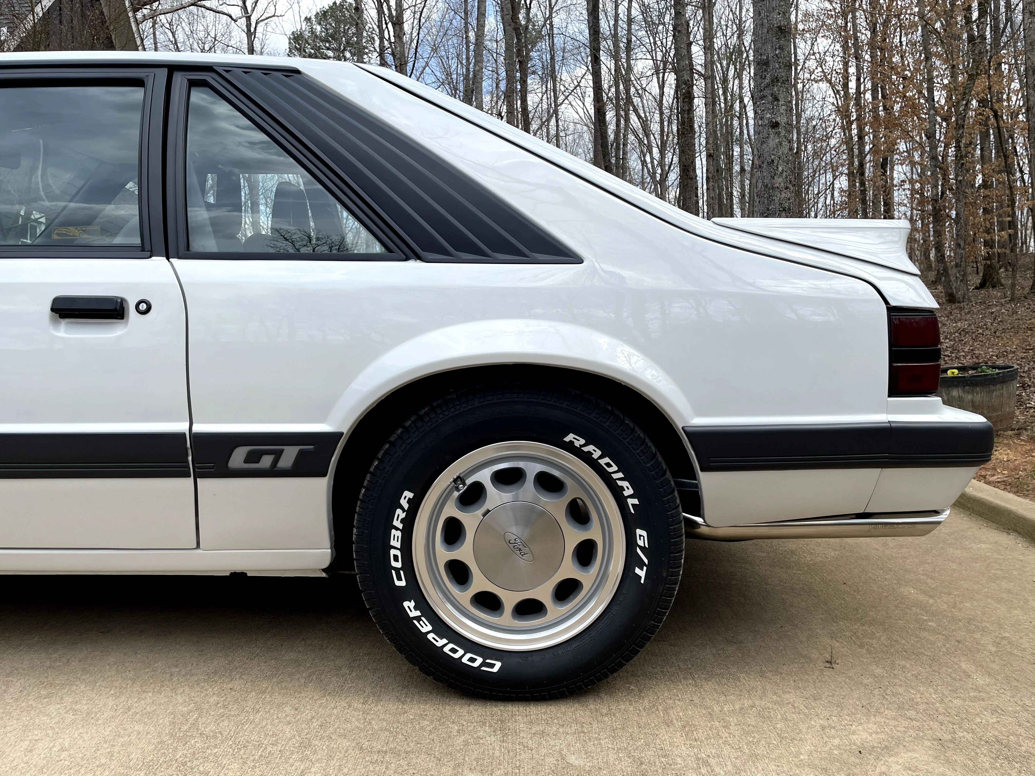 Refurbished GT side trim. All exterior trim, A, B and C removed and repainted
